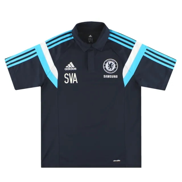 2014-15 Chelsea adidas Player Issue Polo Shirt 'SVA' M - Chelsea / Excellent 