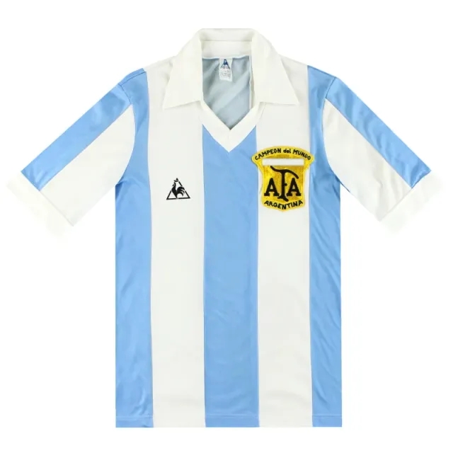 1980-82 Argentina Le Coq Sportif Home Shirt S - Argentina / Excellent 