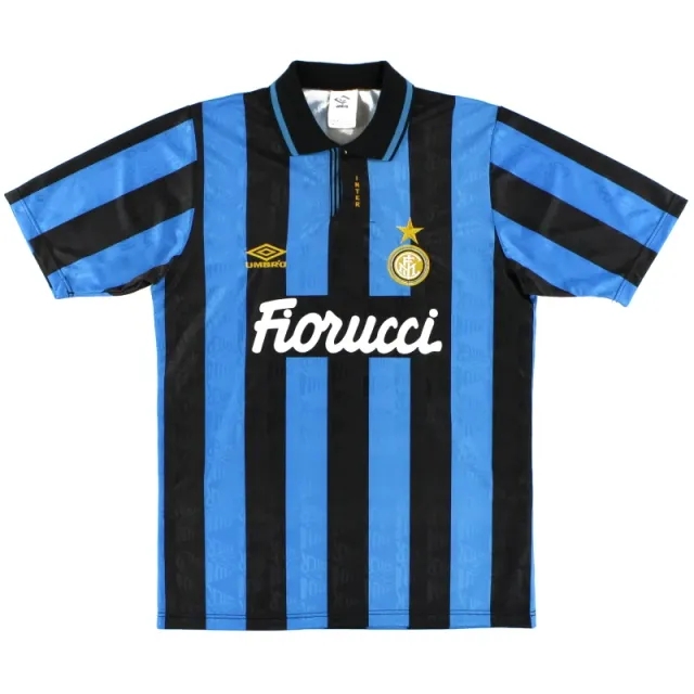 1992-94 Inter Milan Umbro Home Shirt L - Inter Milan / Very good 
