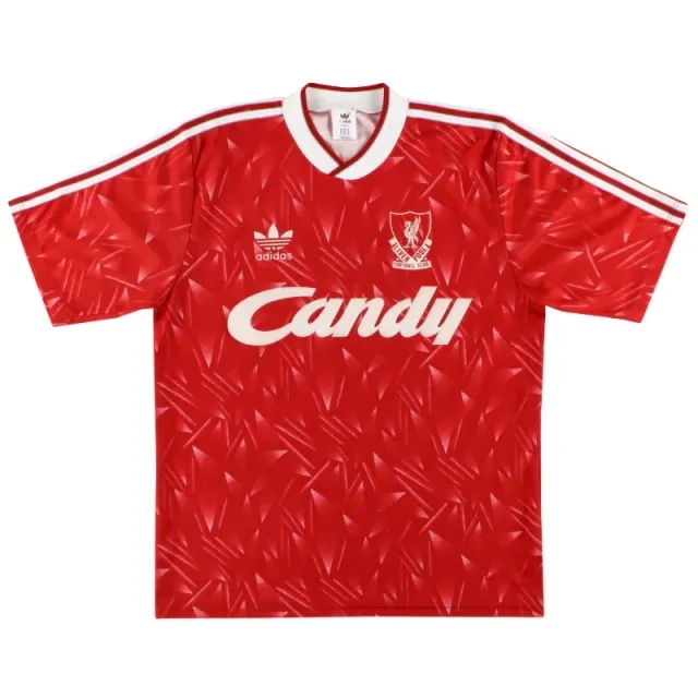 1989-91 Liverpool adidas Home Shirt M - Liverpool / Excellent 