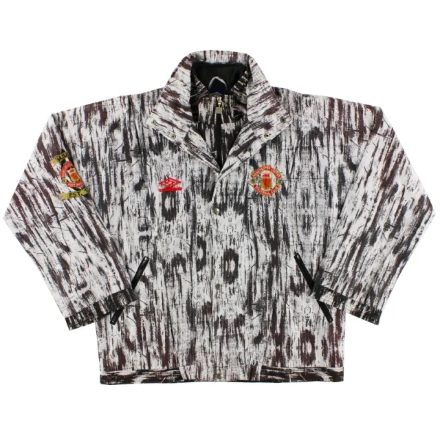 1992-93 Manchester United Umbro Woven Presentation Jacket L - Manchester United / Excellent 