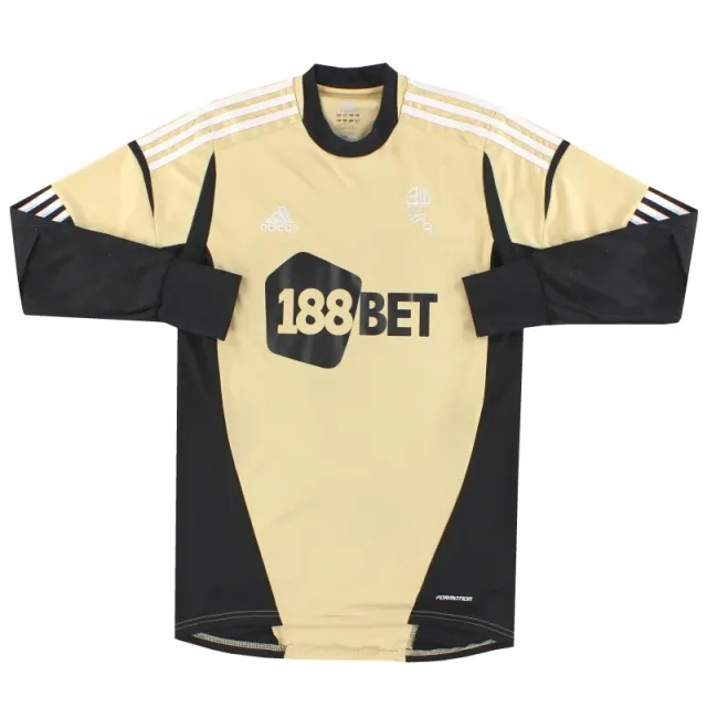 2012-13 Bolton adidas Player Issue Goalkeeper Shirt #1 L/S M - Bolton Wanderers / Excellent 
