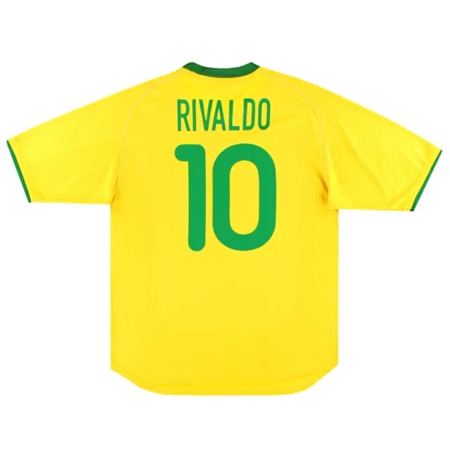 2000-02 Brazil Nike Home Shirt Rivaldo #10 L - Brazil / Excellent 