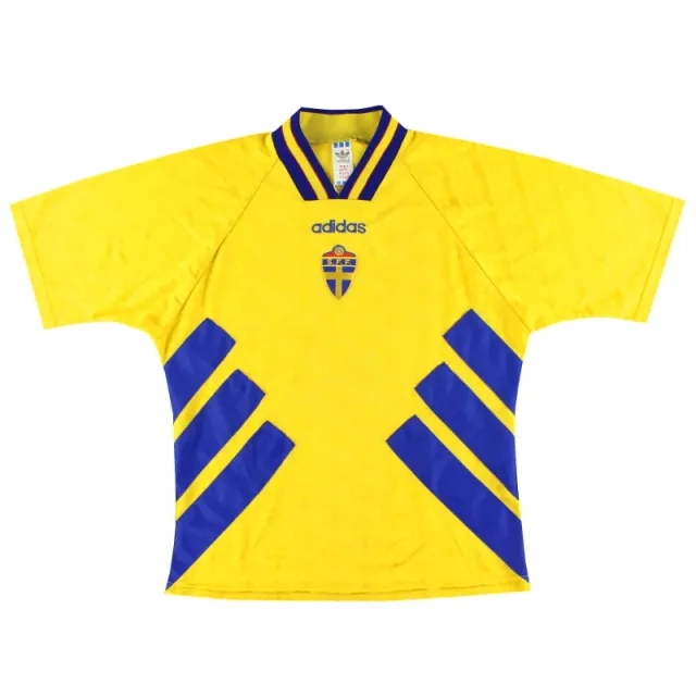 1994-96 Sweden adidas Home Shirt L - Sweden / Excellent 