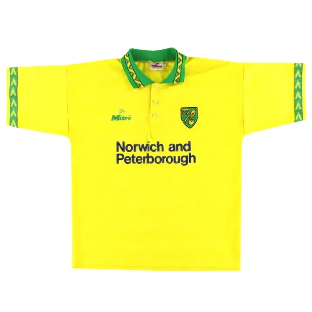 1994-96 Norwich City Mitre Home Shirt M - Norwich City / Good 