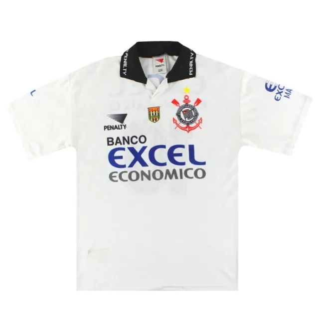 1997 Corinthians Penalty Home Shirt #10 L - Central and South American Clubs / Excellent 