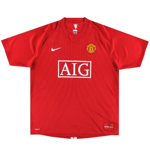 2007-09 Manchester United Nike Home Shirt *Mint* XL - Manchester United / Mint 