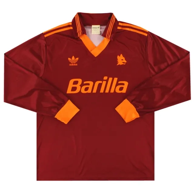 1992-94 Roma adidas Home Shirt L/S L - Roma / Excellent 