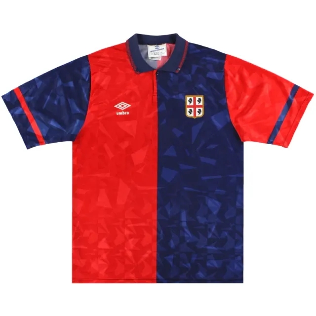 1990-93 Cagliari Umbro Home Shirt L - Other Italian Clubs / Excellent 