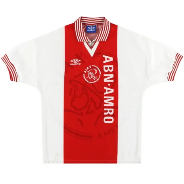 1995-96 Ajax Umbro Home Shirt M - Ajax / Excellent 