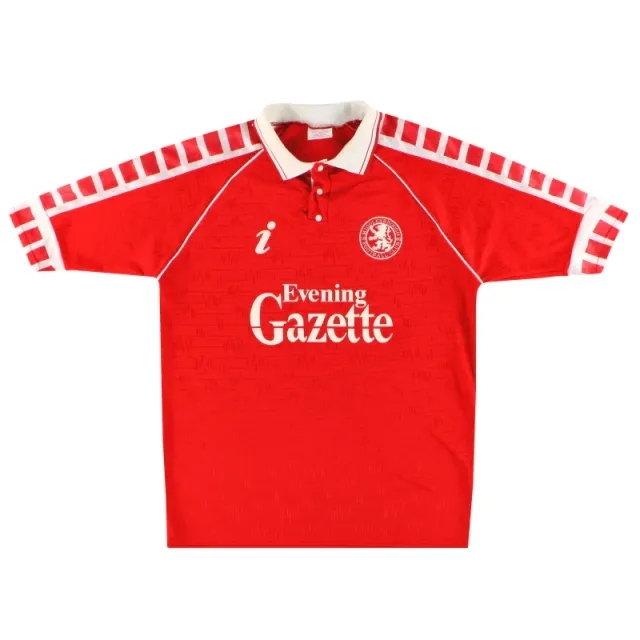 1990-92 Middlesbrough Home Shirt M - Middlesbrough / Excellent 