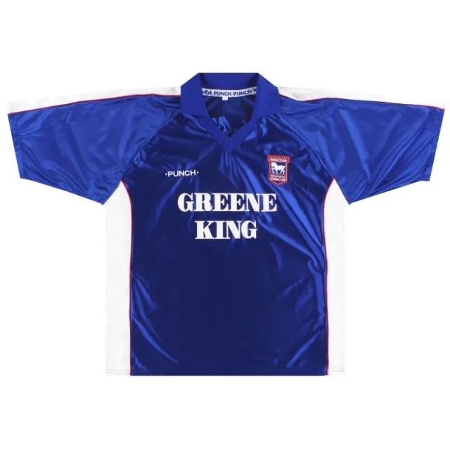 1999-01 Ipswich Punch Home Shirt XXL - Ipswich / Excellent 