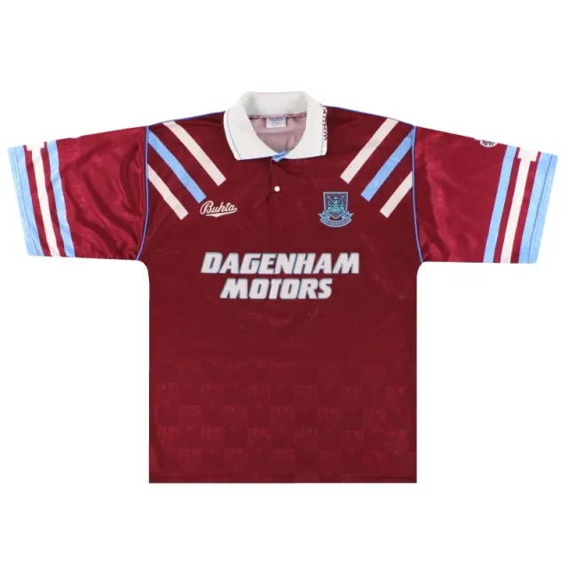 1992-93 West Ham Bukta Home Shirt L - West Ham / Excellent 