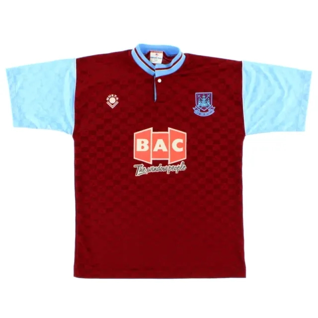 1989-90 West Ham Home Shirt S - West Ham / Excellent 