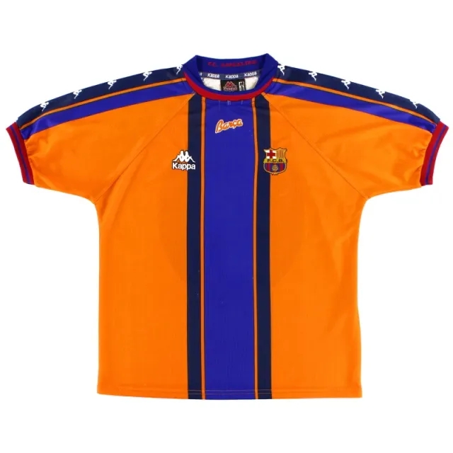 1997-98 Barcelona Kappa Away Shirt L - Barcelona / Excellent 