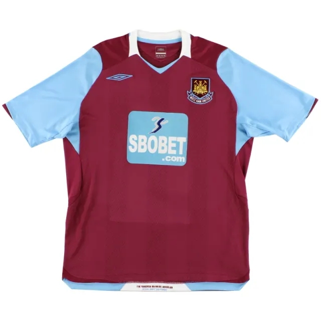 2008-09 West Ham Umbro Home Shirt L - West Ham / Excellent 