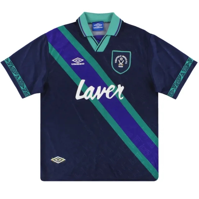 1993-95 Sheffield United Umbro Away Shirt L - Sheffield United / Very Good 