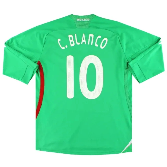 2008-09 Mexico adidas Home Shirt C.Blanco #10 L - Mexico / Excellent 