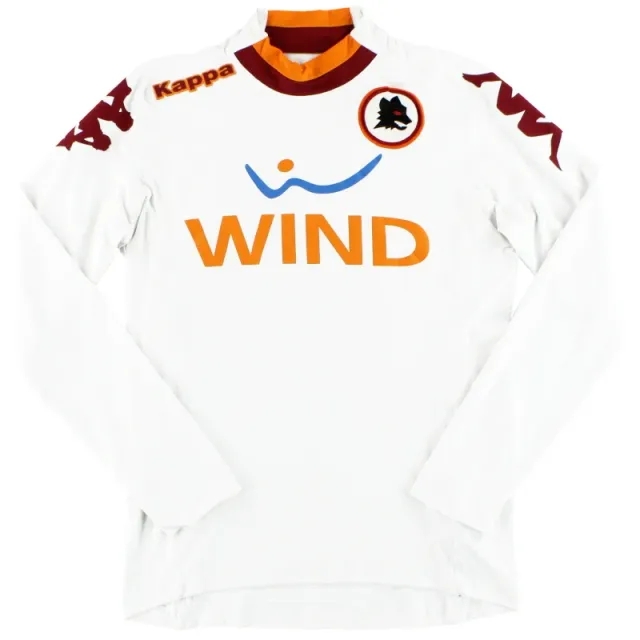 2012-13 Roma Kappa Player Issue Away Shirt L/S *Mint* XL - Roma / Mint 