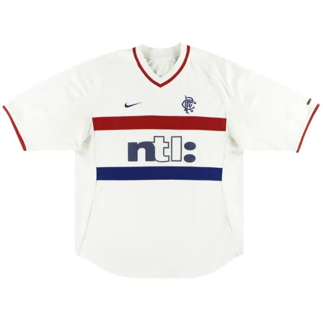 2000-01 Rangers Nike Away Shirt S - Rangers / Very Good 