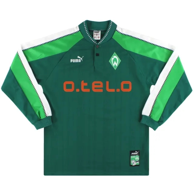 1997-99 Werder Bremen Puma Home Shirt L/S *Mint* M - Werder Bremen / Mint 