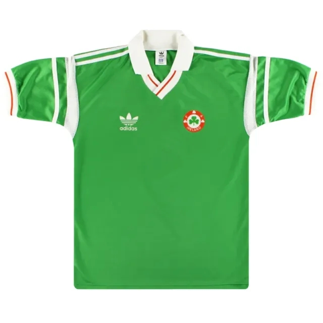 1988-90 Ireland adidas Home Shirt M - Ireland / Very Good 