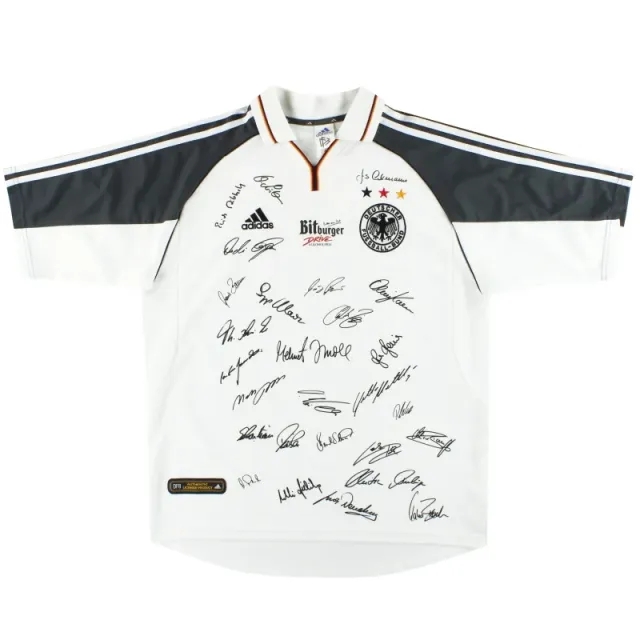 2000-02 Germany adidas 'Squad Signed' Home Shirt L - Germany / Excellent 