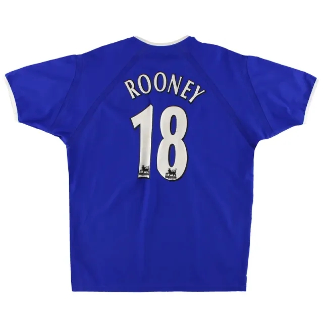 2003-04 Everton Puma Home Shirt Rooney #18 L - Everton / Excellent 