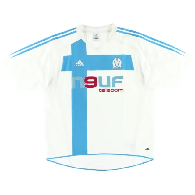 2004-05 Olympique Marseille adidas Home Shirt XL - Olympique Marseille / Excellent 