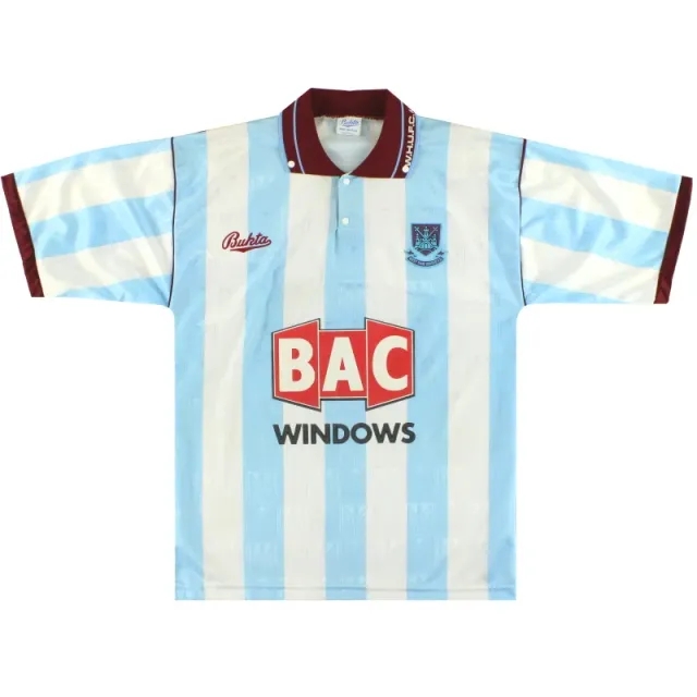 1991-92 West Ham Bukta Away Shirt L - West Ham / Excellent 
