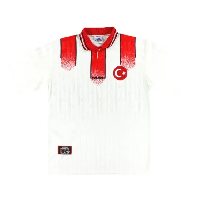 1996-98 Turkey adidas Home Shirt *Mint* XL - Turkey / Mint 