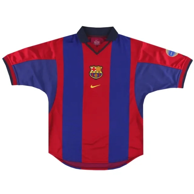 2000-01 Barcelona Nike Home Shirt M - Barcelona / Excellent 