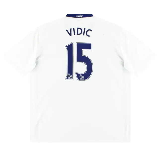 2008-09 Manchester United Nike Away Shirt Vidic #15 XL - Manchester United / Excellent 