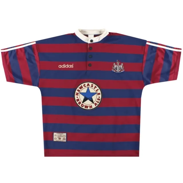 1995-96 Newcastle adidas Away Shirt L - Newcastle United / Excellent 