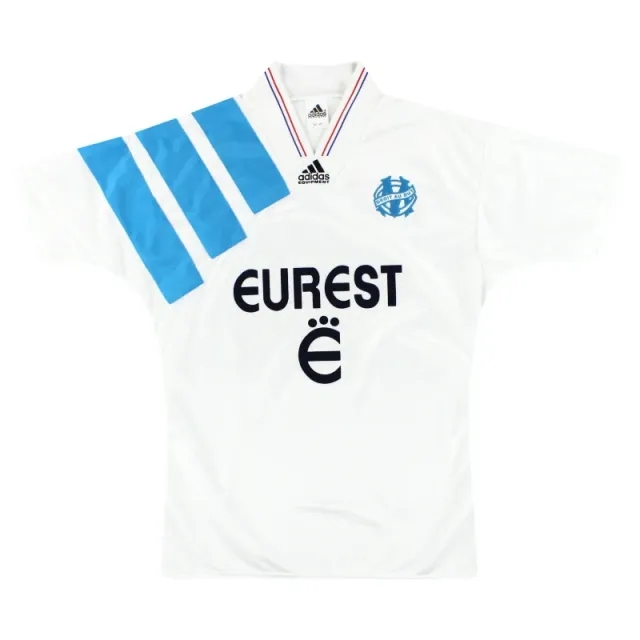 1993-94 Olympique Marseille adidas Home Shirt *As New* M - Olympique Marseille / As New 