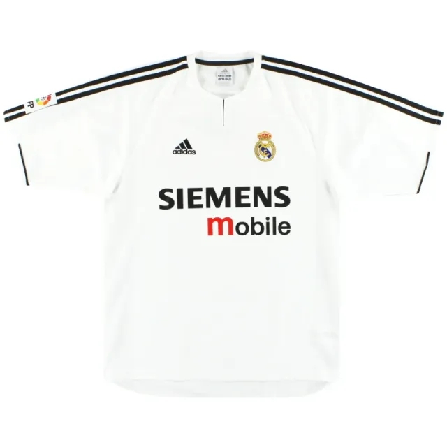 2003-04 Real Madrid adidas Home Shirt *Mint* XL - Real Madrid / Mint 