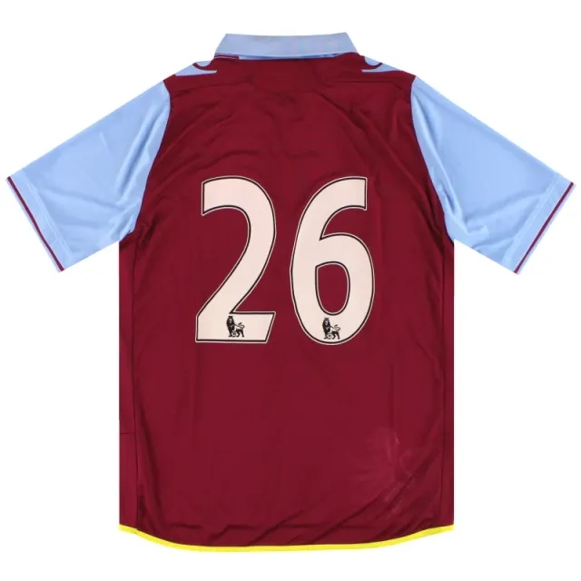 2012-13 Aston Villa Macron Home Shirt #26 M - Aston Villa / Excellent 
