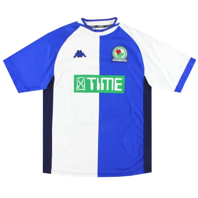2000-02 Blackburn Kappa Home Shirt L - Blackburn Rovers / Excellent 