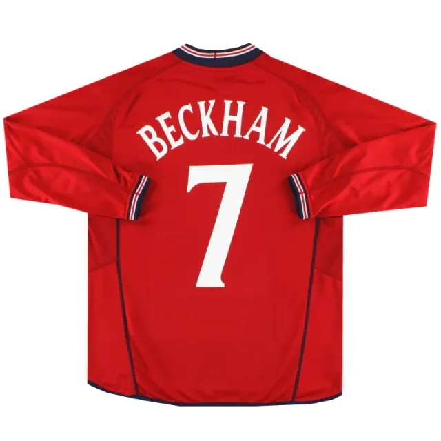 2002-04 England Umbro Away Shirt Beckham #7 L/S *As New* XL - England / As New 