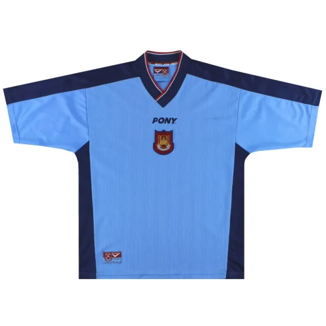 1997-98 West Ham Pony Away Shirt M - West Ham / Excellent 
