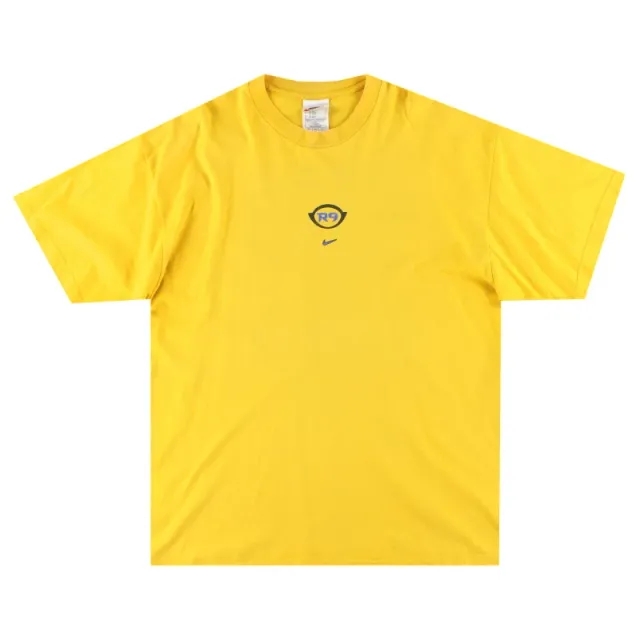 1998-00 Brazil Nike R9 Ronaldo Graphic Tee L - Brazil / Very good 