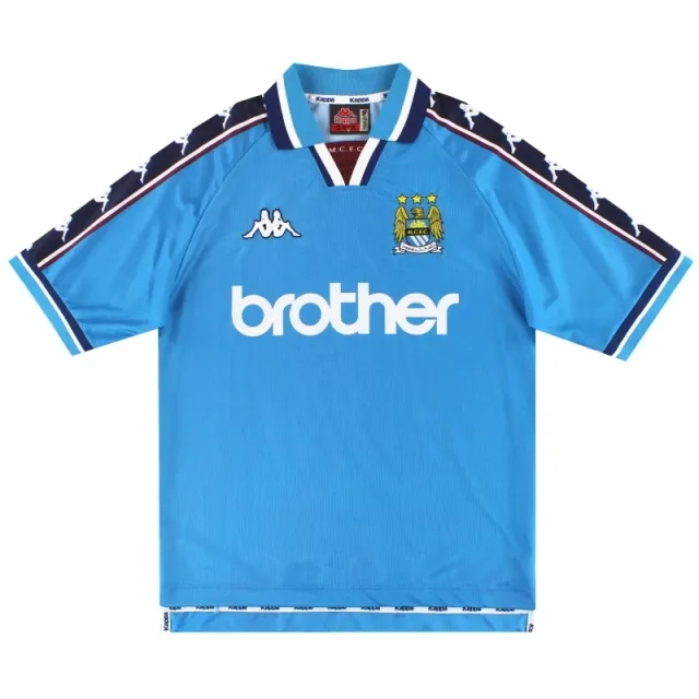 1997-99 Manchester City Kappa Home Shirt L - Manchester City / Very Good 