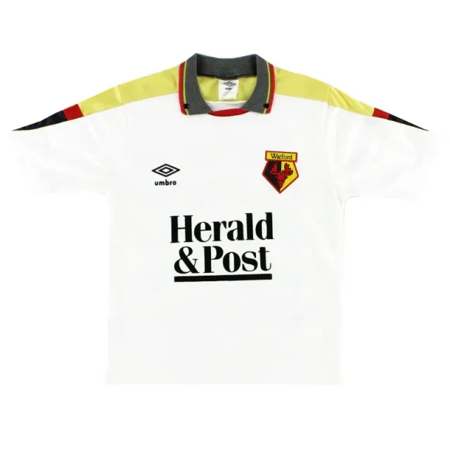 1989-91 Watford Umbro Away Shirt L.Boys - Watford / Very Good 