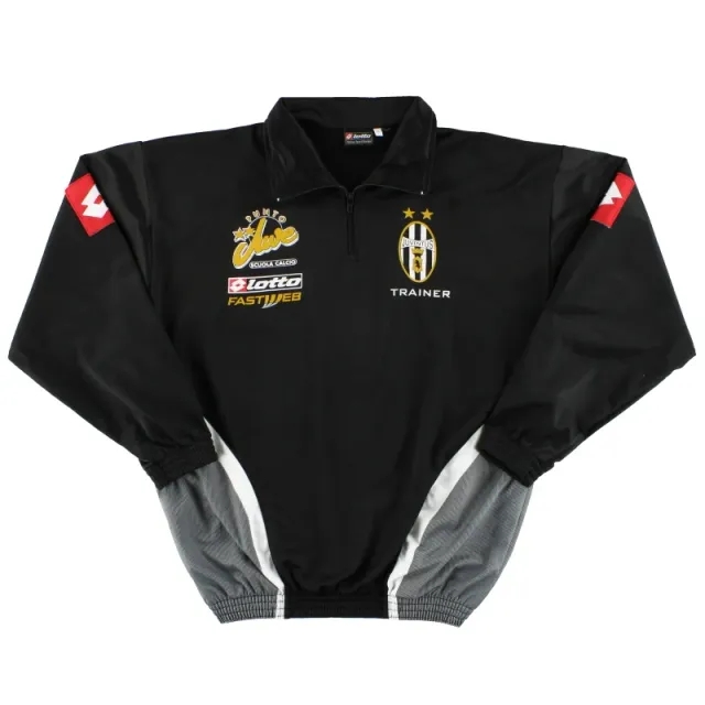 2002-03 Juventus Lotto Player Issue 1/4 Zip Track Jacket L - Juventus / Excellent 