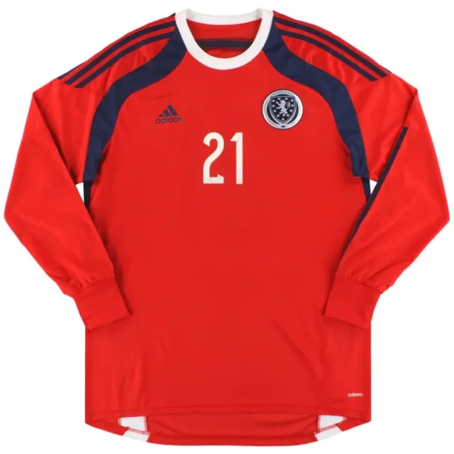 2014-15 Scotland adidas adizero Goalkeeper Shirt #21 *As New* - Scotland / As New 