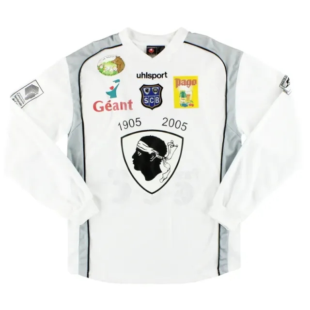2005-06 Bastia Uhlsport Match Issue Away Shirt Matingou #17 L/S XL - Other French Clubs / Excellent 