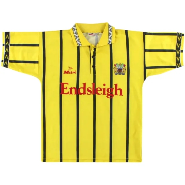 1993-95 Burnley Mitre Away Shirt M - Burnley / Excellent 