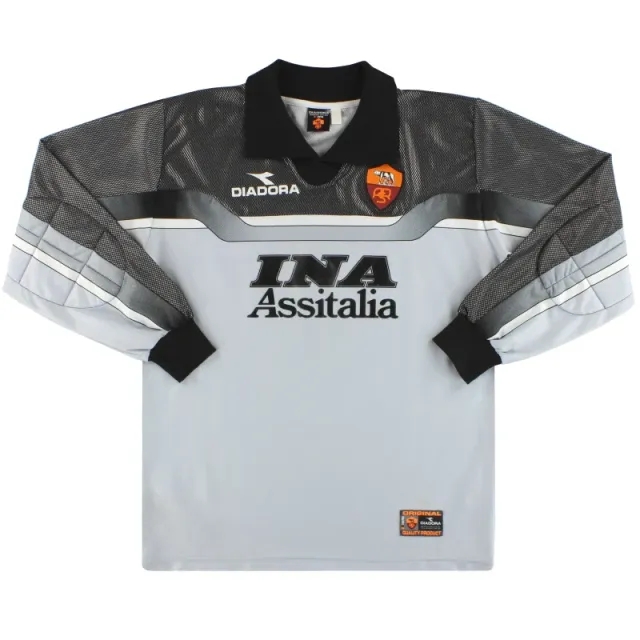 1999-00 Roma Diadora Goalkeeper Shirt M - Roma / Excellent 