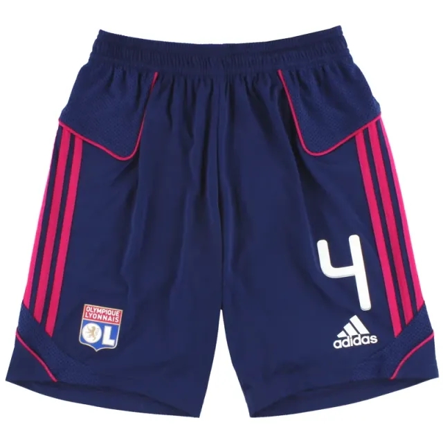 2011-12 Lyon adidas Away Shorts #4 *Mint* M - Lyon / Mint 