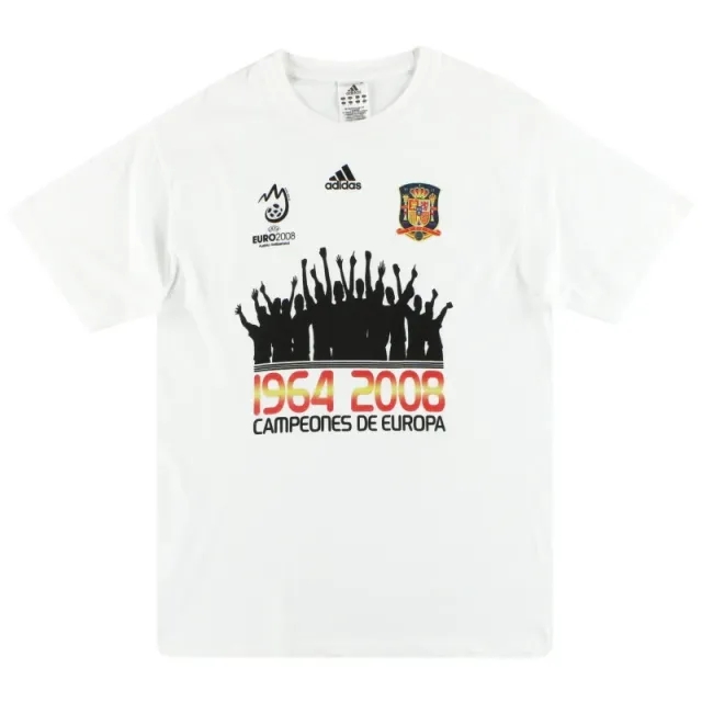 2008 Spain adidas 'Campeones de Europa' Tee M - Spain / Excellent 